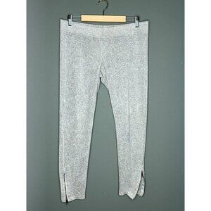 VTG Juicy Couture Y2K Women's Large Gray Zip Bottom Skinny Terry Leggings